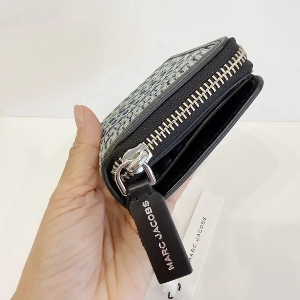 MARC JACOBS Groove Mini Compact Wallet DENIM MONOGRAM 4F6SMP009S02 $178